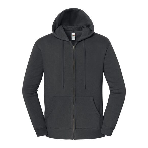 Fruit of the Loom Unisex Adult IconicFull Zip Hoodie / Light Graphite